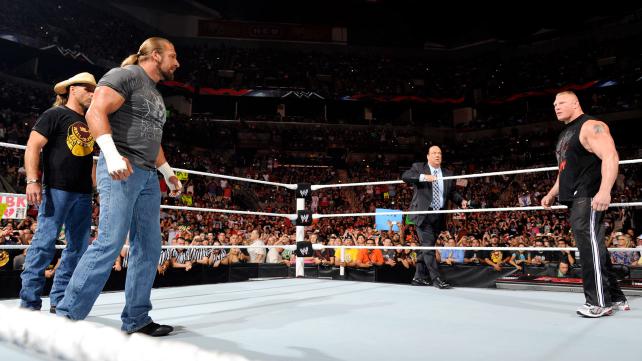 Brock Lesnar, Shawn Michaels, Triple H