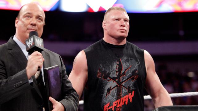 Подписание контракта на бой на SummerSlam 2012 между Броком Леснаром и Triple H