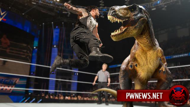 Рестлеры WWE против динозавров