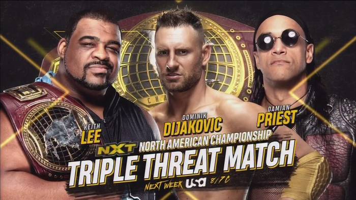Три матча, один из которых титульный и один квалификационный, анонсированы на следующий эфир NXT; Матч назначен на эфир NXT 8 апреля