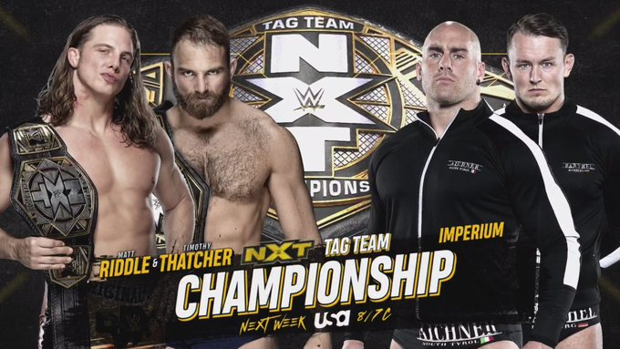 Два матча, один из которых титульный, анонсированы на следующий эфир NXT