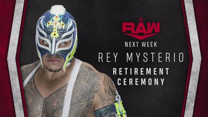 Церемония завершения карьеры Рэя Мистерио и матч анонсированы на следующий эфир Raw