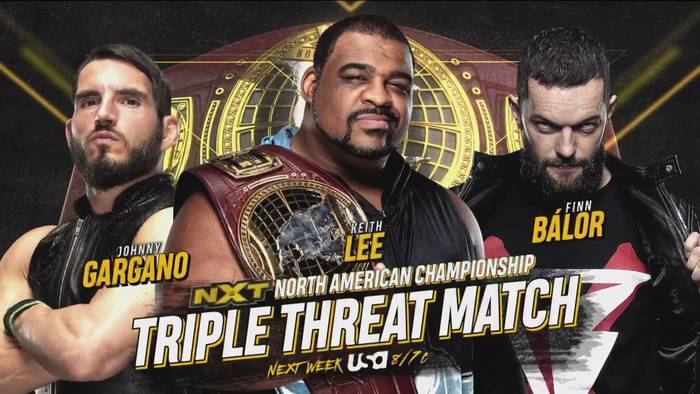 Титульный матч анонсирован на следующий эфир NXT; Матч чемпион против чемпиона с двумя титулами на кону назначен на NXT 8 июля и другое