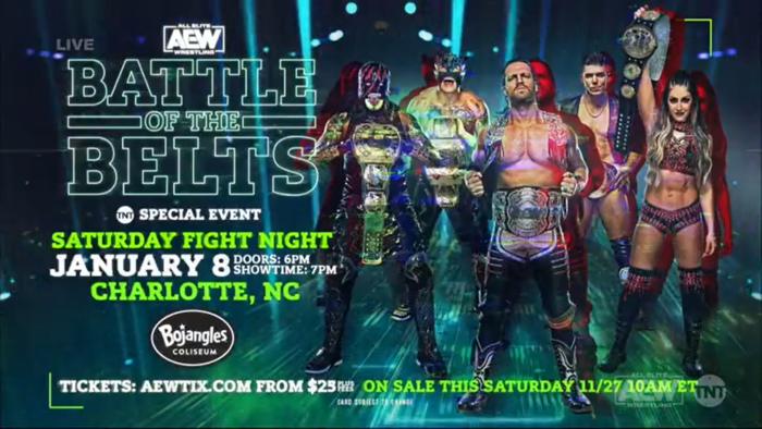 Анонсировано специальное шоу Battle of the Belts 2022; Матчи назначены на ближайшие эпизоды еженедельных шоу AEW