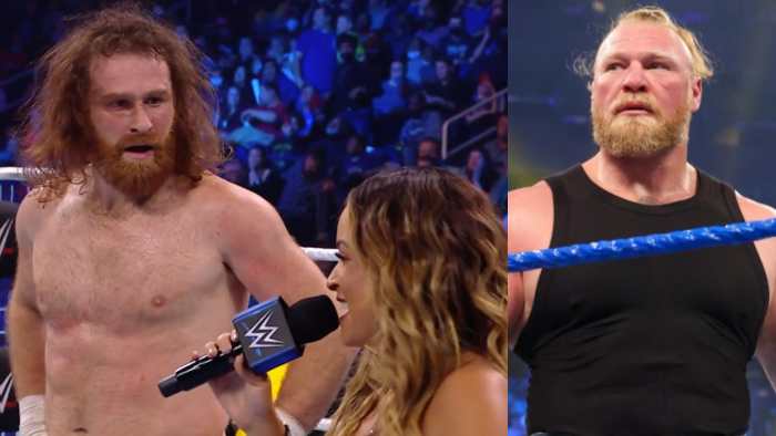 Сэми Зейн в ярости от того, что Брок Леснар испортил его звездный момент в концовке SmackDown