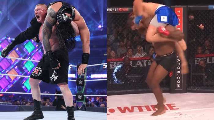Видео: Боец Bellator повторил финишер из рестлинга во время боя