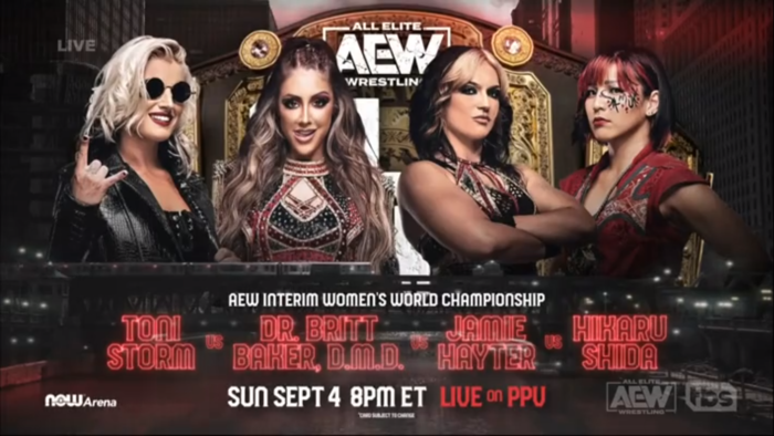 Матч за временный титул женщин, звёзды Impact Wrestling примут участие в матче на PPV и другие анонсы AEW на All Out и еженедельные шоу