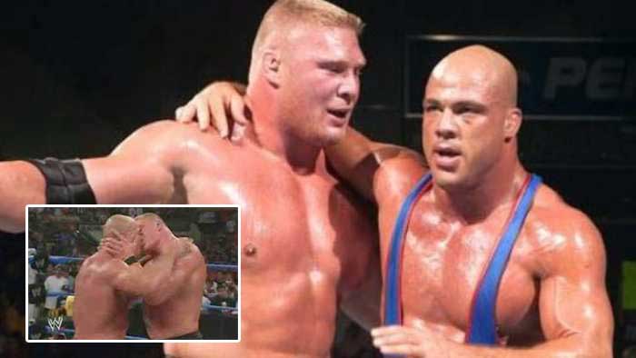 Курт Энгл вспомнил свою реакцию, когда Брок Леснар поцеловал его в губы на SmackDown
