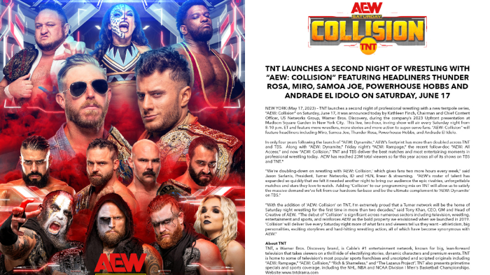 Официально: AEW объявили о запуске нового еженедельного шоу Collision