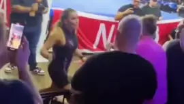 Видео: Наталья атаковала фаната на шоу NWA Crockett Cup