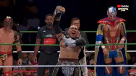 Чем закончился четырёхсторонний титульный мейн-ивент Triplemanía XXXIII?