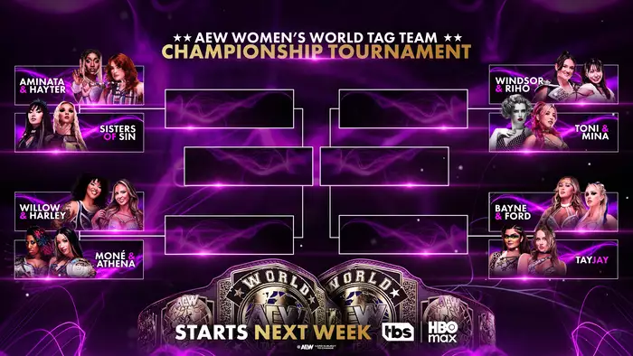 Результаты и исходы всех матчей турнира AEW за женские командные чемпионские титулы