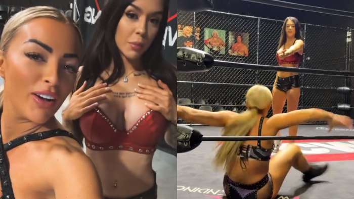 Мэнди Роуз и Кора Джейд обменялись аттирой в рестлинг-матче для Onlyfans
