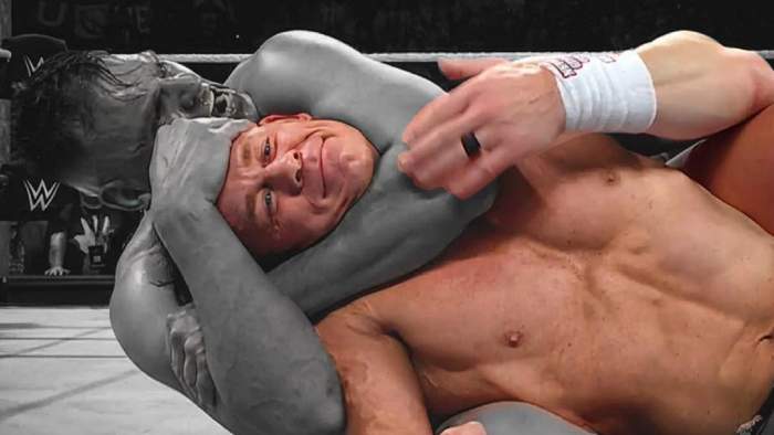 Почему Джон Сина улыбался в момент сдачи в прощальном матче?