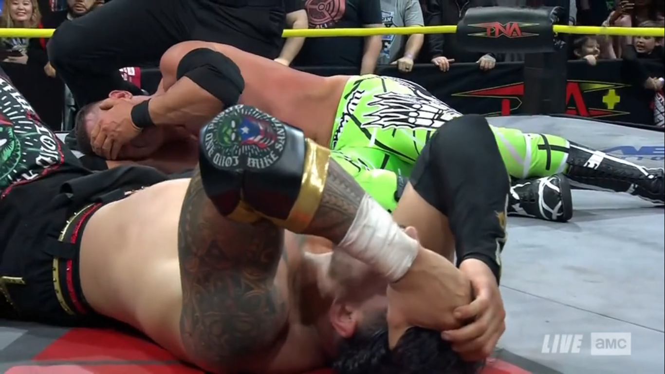 Чем закончился матч за мировое чемпионство TNA в мейн-ивенте премьерного эфира iMPACT на AMC?