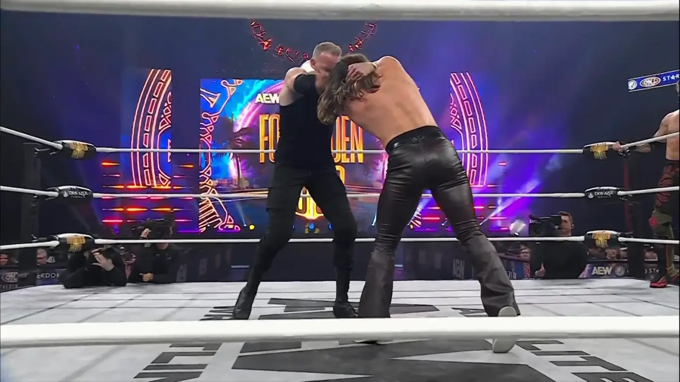 Чем закончился матч Кейджа и Коупа против Псов за командные чемпионства AEW на Forbidden Door 2026?