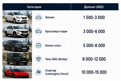 Как арендовать автомобиль в Дубае без депозита