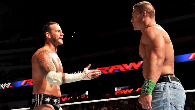 John Cena & CM Punk vs. Big Show & Daniel Bryan (photo)